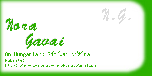 nora gavai business card